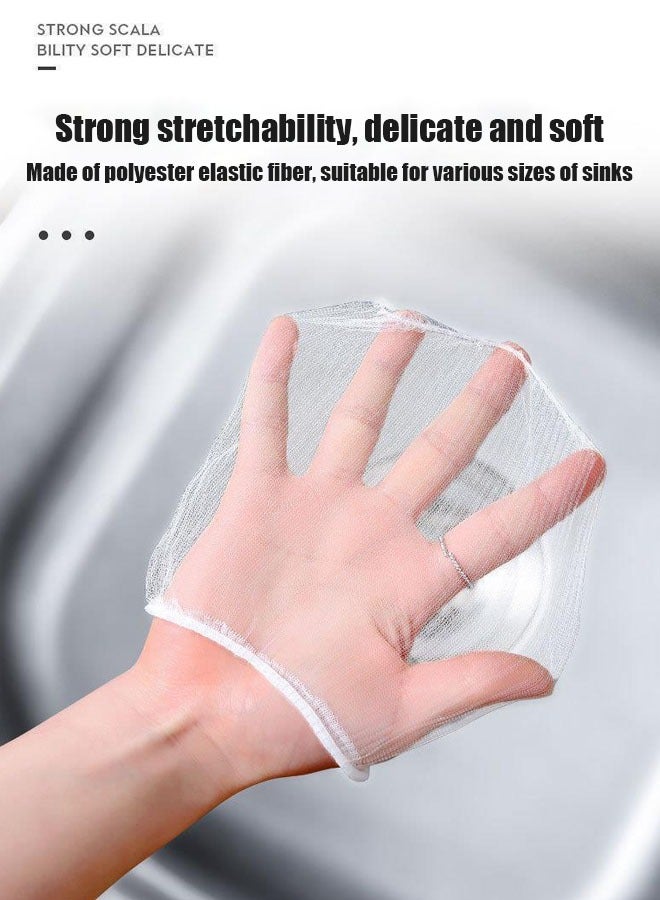 300 PCS Disposable Mesh Sink Garbage Bags Kitchen Sink Strainer Net Bag for Collecting Kitchen Food Scraps and Leftover Waste  - Image 5