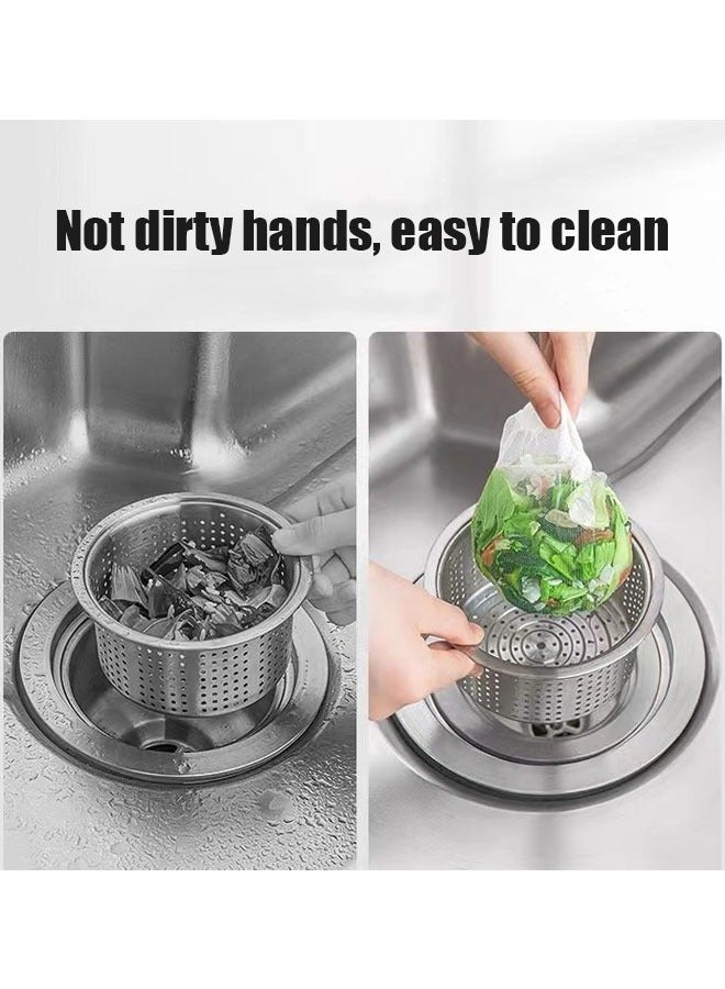 300 PCS Disposable Mesh Sink Garbage Bags Kitchen Sink Strainer Net Bag for Collecting Kitchen Food Scraps and Leftover Waste  - Image 4