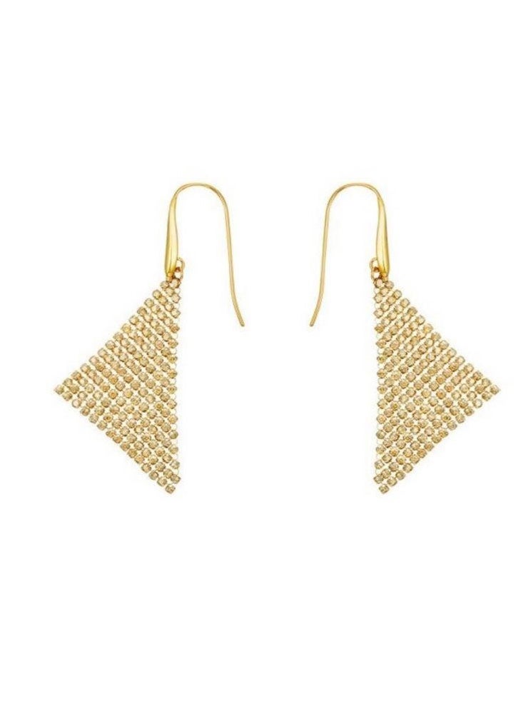 General - Triangle Stone Studded Dangle Earrings - Image 1