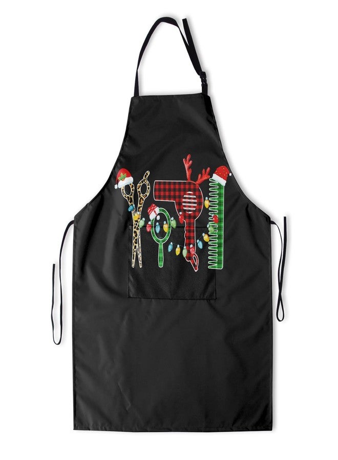 Granbey Hair Stylist Apron Hairstylist Salon Apron with Buffalo Plaid Tools and 2 Pockets Waterproof Hairdresser Barber Aprons Christmas Gifts for Hairdressers Cosmetology Gifts for Women Men - Image 1