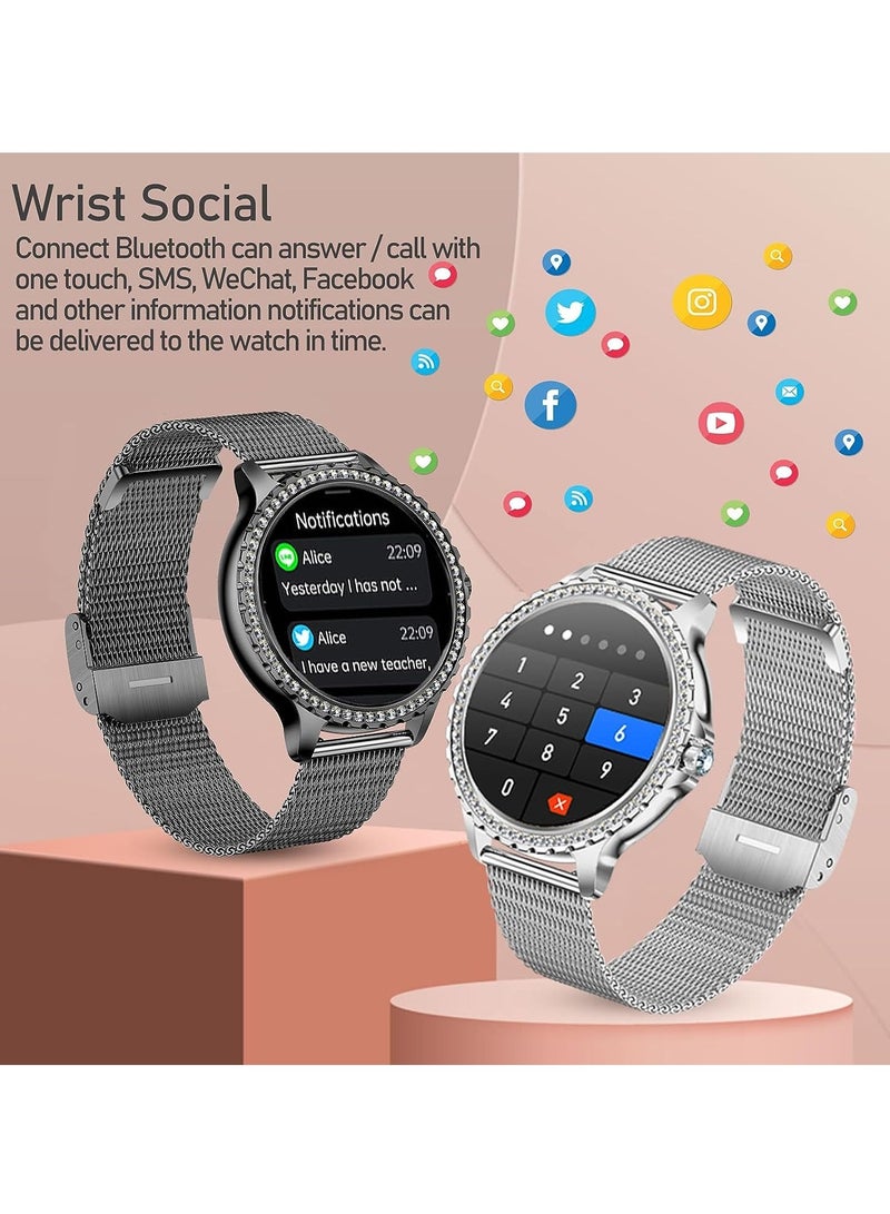 RollsTimi  Women's Smartwatch 1.3 Inch Sports SmartWatch With Bluetooth Calling Fitness Tracker Sleep Heart Rate Monitor Smart Watch For Android iOS Pedometer  - Image 3