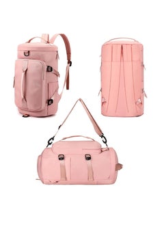 MIXDE Sports Gym Bag for Men Women,Travel Duffel Totes Bag Lightweight Backpack Carry on Luggage Bags with Shoes Compartment Adjustable Strap for Yoga Swimming Waterproof Dance Bag (Pink)  - Image 1