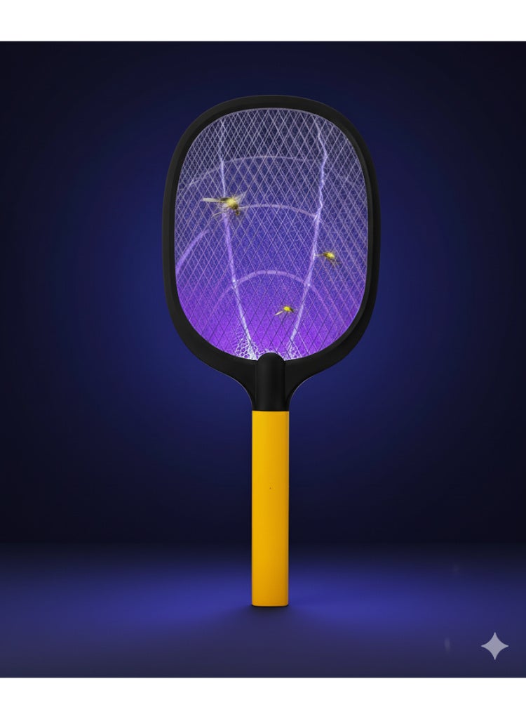 Rechargeable Electric Mosquito Swatter with UV Light & Charging Base - USB Charging, Handheld & Standalone - Efficient Insect Killer for Home & Outdoor Use - Image 1