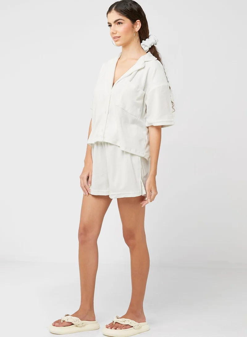 NASTY GAL 3 Pack High Waist Shorts & Beachwear Set
