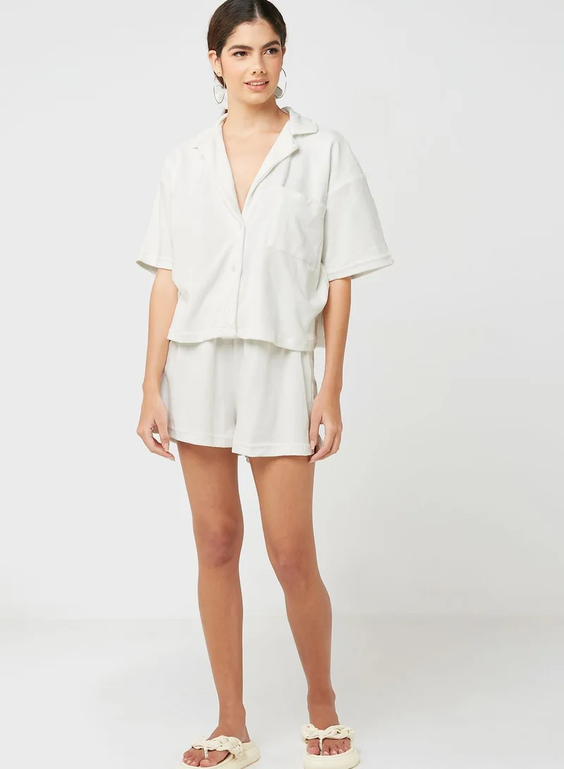 NASTY GAL 3 Pack High Waist Shorts & Beachwear Set