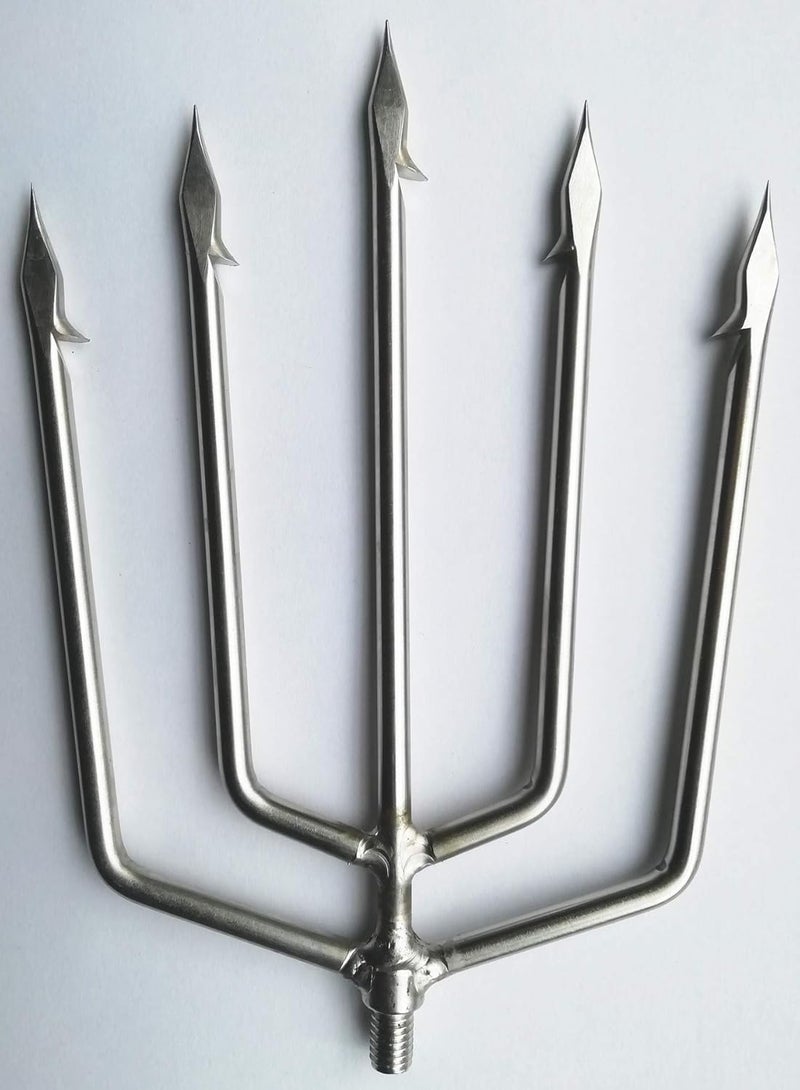 gpp ® 5 Prong Fishing Salmon Barbed Diving Spear Gun Gig 8 mm Head - Image 1