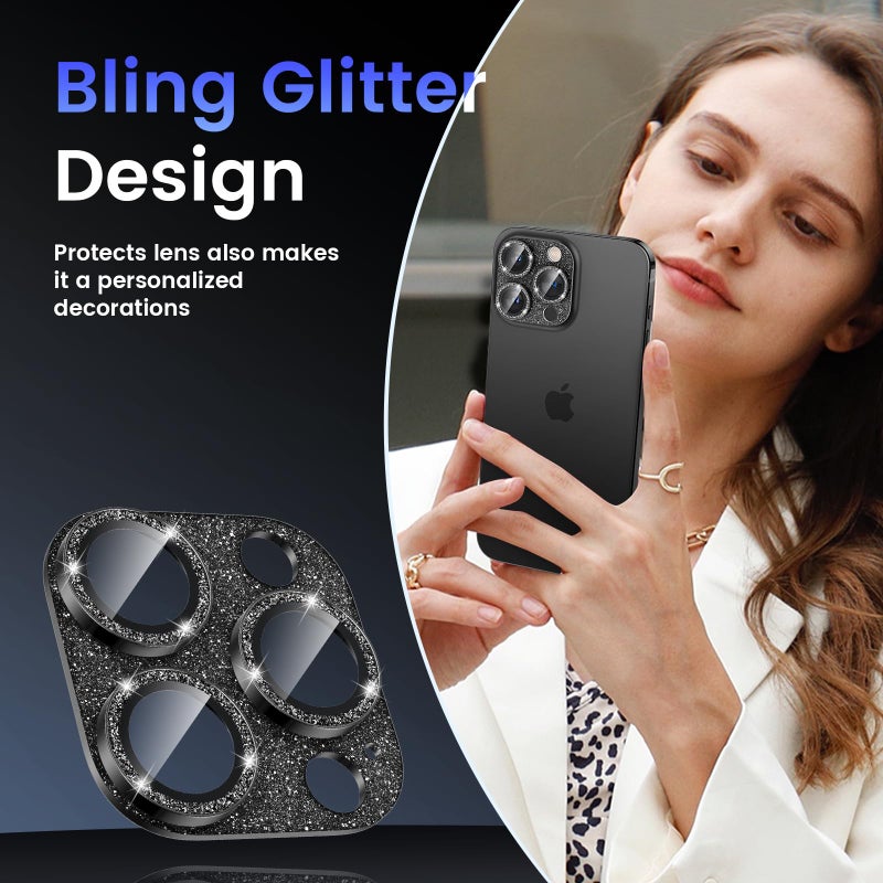 Tensea for iPhone 16 Pro/iPhone 16 Pro Max/iPhone 15 Pro/iPhone 15 Pro Max Camera Lens Protector, Metal Aluminum Alloy Tempered Glass Cover Camera Screen Protector Accessories, Case Friendly - Image 2