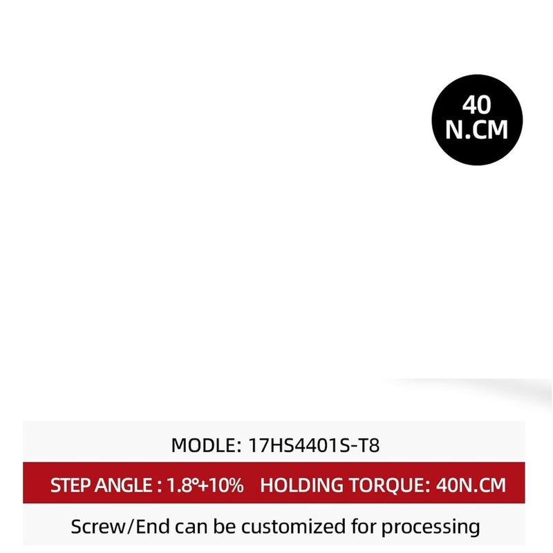 17HS4401S-T8 with Copper1.8d Nut Screw Lead 2/4/8mm Nema17 Trapezoidal Screw Stepper Motor for 3D Printer Parts(250mm,17HS4401s-t8x4) - Image 2