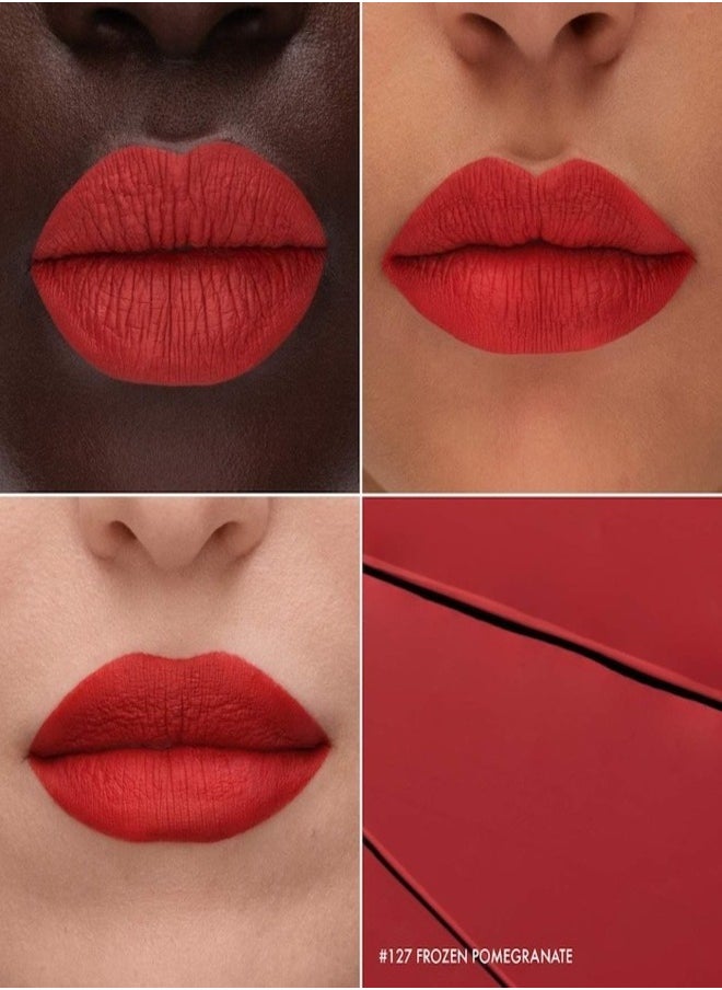 SEPHORA - SEPHORA COLLECTION Cream Lip Stain 10HR Liquid Lipstick 127 Frozen Pomegranate - Matte Berry Red  – Long-Lasting, Matte Brown Pink, High-Pigment & Transfer-Resistant (5ml) - Image 1