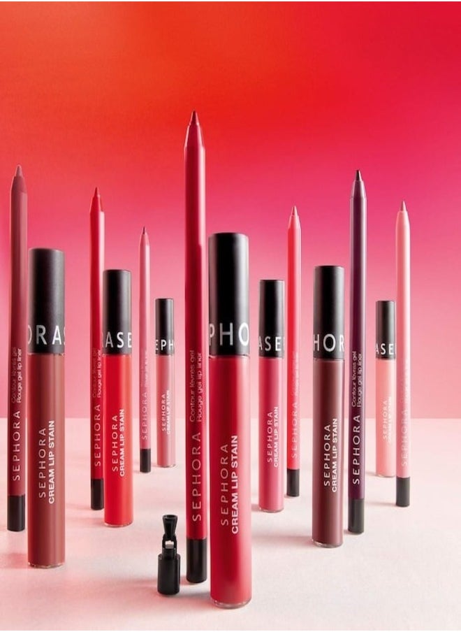 SEPHORA - SEPHORA COLLECTION Cream Lip Stain 10HR Liquid Lipstick 127 Frozen Pomegranate - Matte Berry Red  – Long-Lasting, Matte Brown Pink, High-Pigment & Transfer-Resistant (5ml) - Image 1
