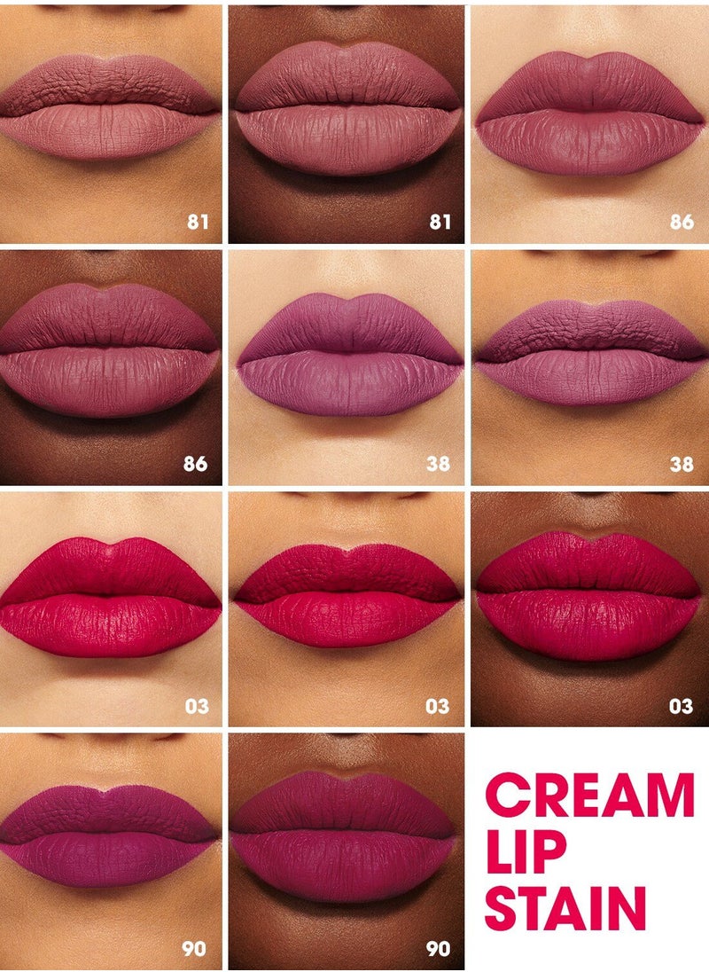 SEPHORA - SEPHORA COLLECTION Cream Lip Stain 10HR Liquid Lipstick 127 Frozen Pomegranate - Matte Berry Red  – Long-Lasting, Matte Brown Pink, High-Pigment & Transfer-Resistant (5ml) - Image 1