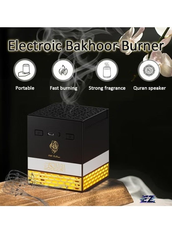 ELTRAZONE مكبر صوت القرآن مع البخور، فصول القرآن وأضواء LED – 18 قارئ و15 ترجمة – مثالي للاستماع، الاسترخاء، والاتصال الروحي - Image 2