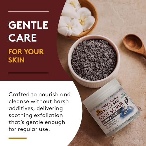 OKAY Pure Naturals Black Salt Foot Scrub 6oz - Image 5