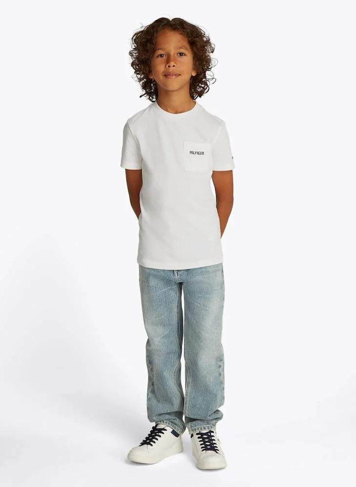 TOMMY HILFIGER Kids Embroidered Pique T-Shirt