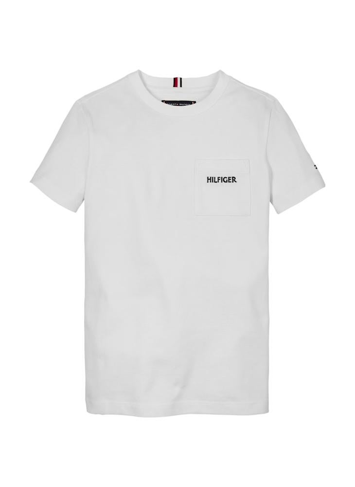TOMMY HILFIGER Kids Embroidered Pique T-Shirt  - Image 4