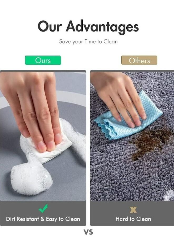 ALMUFARREJ - Super Absorbent Soft Non-Slip Quick Drying Floor Bath Tub Mat 48x78 cm - Image 1