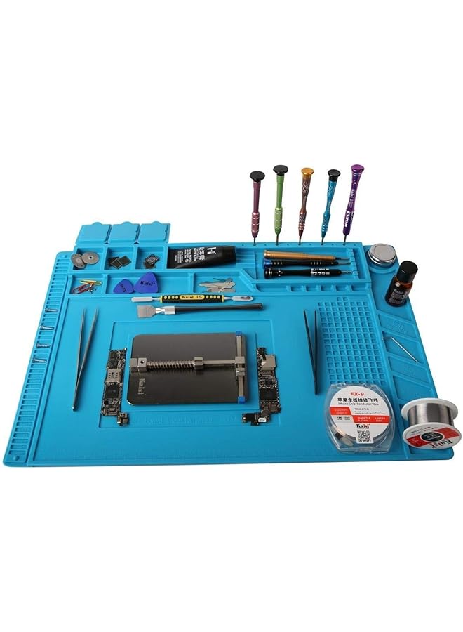 erorex S 160 Heat Insulation Silicone Mat Repair Kit Heat Resistant Maintenance Desk Mat For Soldering Iron - Image 2