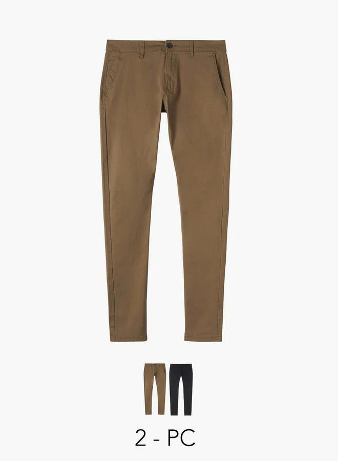 سبلاش فيڤ Set of 2 - Chinos with Button Closure and Pockets