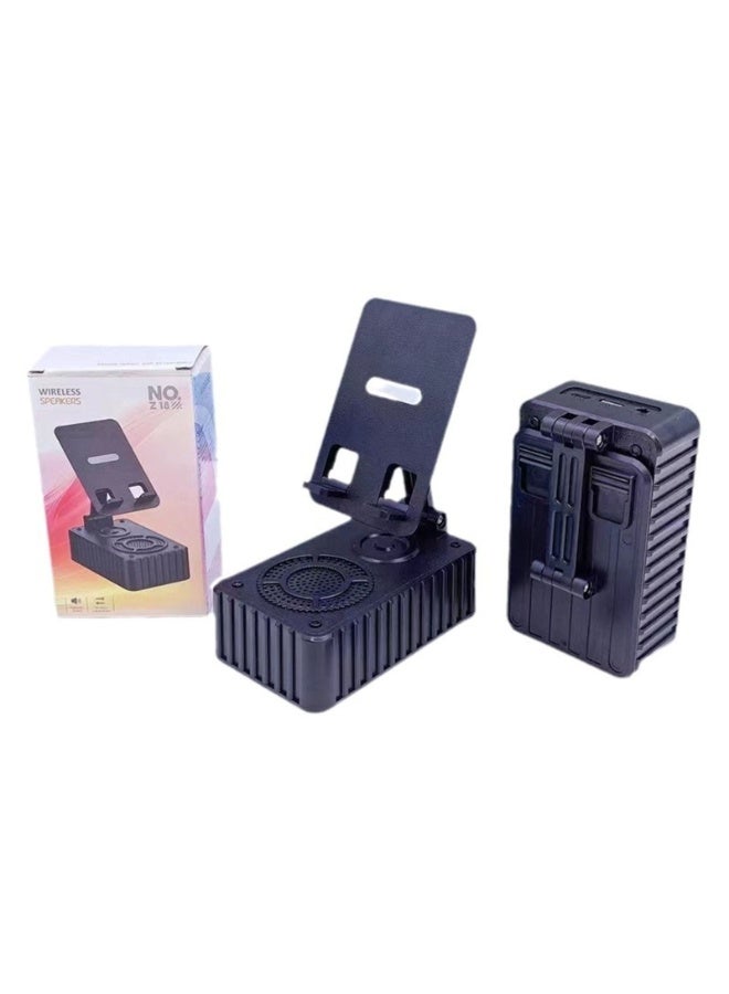 Z18 Phone Holder Wireless Blue-tooth Speaker Stereo Bass Active HIFI Music Foldable Phone Stand Speaker With Mobile Phone Holder  - Image 4