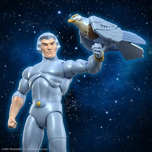 Super7 ULTIMATES! SilverHawks Quicksilver - 7" SilverHawks Action Figure with Accessories Classic Cartoon Collectibles and Retro Toys - Image 4