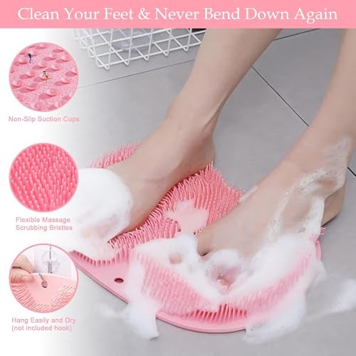 GLUN® Bathroom Massager Mat, Pillow Massage Cushion Mat Remove Dead Skin Cells, Improve Blood Circulation, Soft Bristles for Bathroom - Image 3