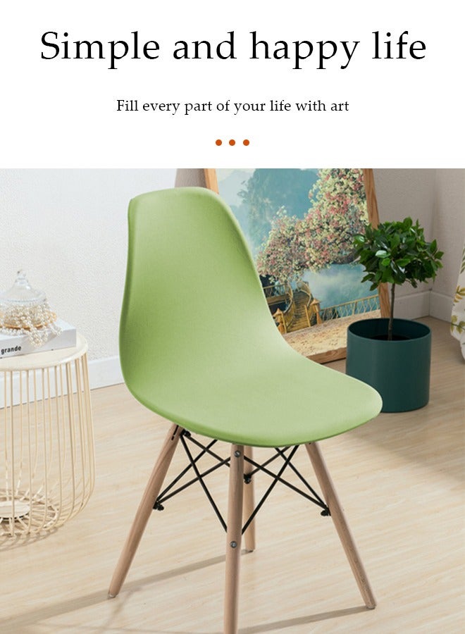 DUNISO ﻿ Chair Covers Elastic Chair Cover Solid Color Universal Chair Cover Wrinkle Resistant Soft Chair Protection Setable For Restaurants Hotels Banquets （yellow-green）  - Image 5