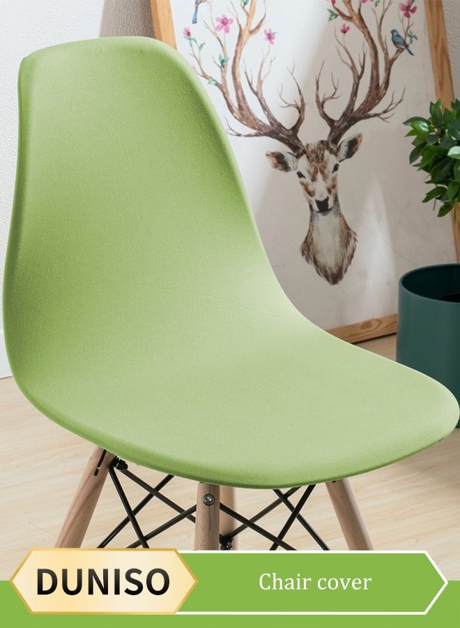DUNISO ﻿ Chair Covers Elastic Chair Cover Solid Color Universal Chair Cover Wrinkle Resistant Soft Chair Protection Setable For Restaurants Hotels Banquets （yellow-green）  - Image 1