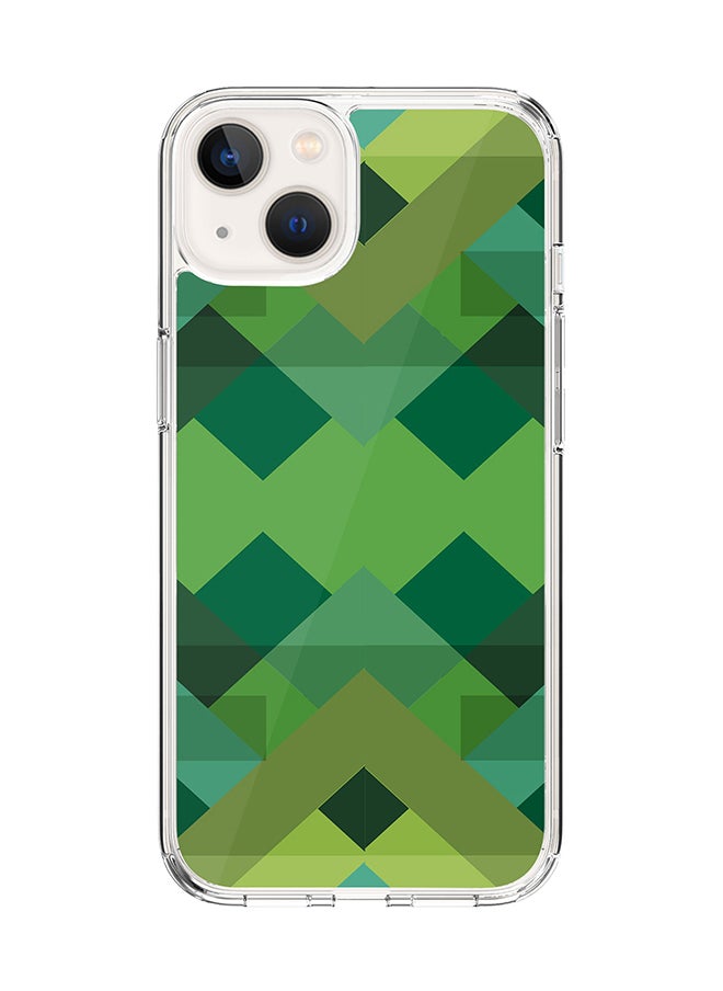 Stylizedd Classic Clear Case for Apple iPhone 15 Hybrid Soft Case Flexible Edges Anti Drop TPU PC Gel Thin Transparent Cover [ Designed for Apple iPhone 15 ] - Geometric Reflections  - Image 1