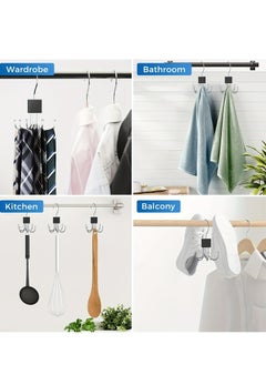 Generic 1pc Hanger, Belt/tie/clothes Organizer for Closet, Keeping Belts Visible and in Good Condition, Hanging Tie Rack Holder, Closet Organizers and Storage, Silver  - Image 3