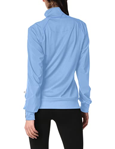 Cherokee Infinity Zip Front Scrub Jackets for Women, 4-Way Stretch Fabric 2391A, XXS, Ciel - Image 2