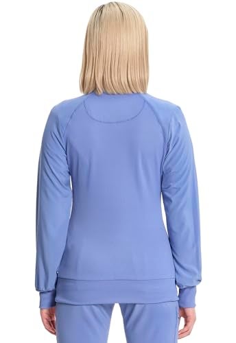 Cherokee Infinity Zip Front Scrub Jackets for Women, 4-Way Stretch Fabric 2391A, XXS, Ciel - Image 3