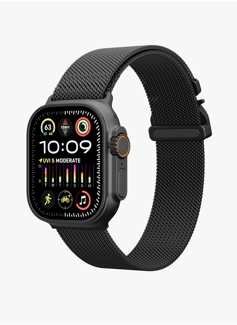 حزام ساعة SkyWeave لساعة Apple Watch مقاس 49/46 مم / مادة مضادة للحساسية / قابل للارتداء على مدار الساعة / حزام ساعة متين للغاية - أسود - pzsku/Z6E9925782227B9A0B2F3Z/45/_/1733496473/9486fda0-eee1-4b24-ad9a-b98ed2a5f517