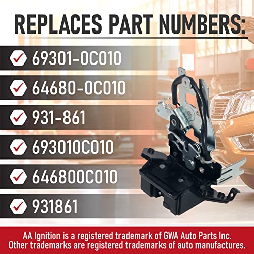 AA Ignition Tailgate Latch Lock Actuator - Compatible with Toyota Sequoia 2001, 2002, 2003, 2004, 2005, 2006, 2007 - Replaces 69301-0C010, 64680-0C010, 931-861, 646800C010 - Integrated Liftgate Latch Assembly - Image 3