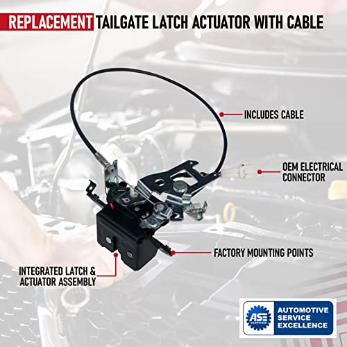 AA Ignition Tailgate Latch Lock Actuator - Compatible with Toyota Sequoia 2001, 2002, 2003, 2004, 2005, 2006, 2007 - Replaces 69301-0C010, 64680-0C010, 931-861, 646800C010 - Integrated Liftgate Latch Assembly - Image 4