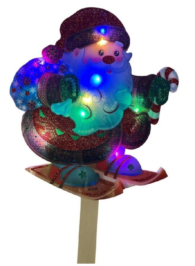 زينة عيد الميلاد في الهواء الطلق ديكور عيد الميلاد أضواء حديقة سانتا كلوز - Image 3