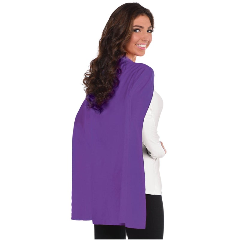 Amscan Purple Cape Costumes for Kids and Adults - 30" (1 Count) - Great For Party Dress-Up - Superhero & Halloween Capes - One Size Fits Most - Image 1