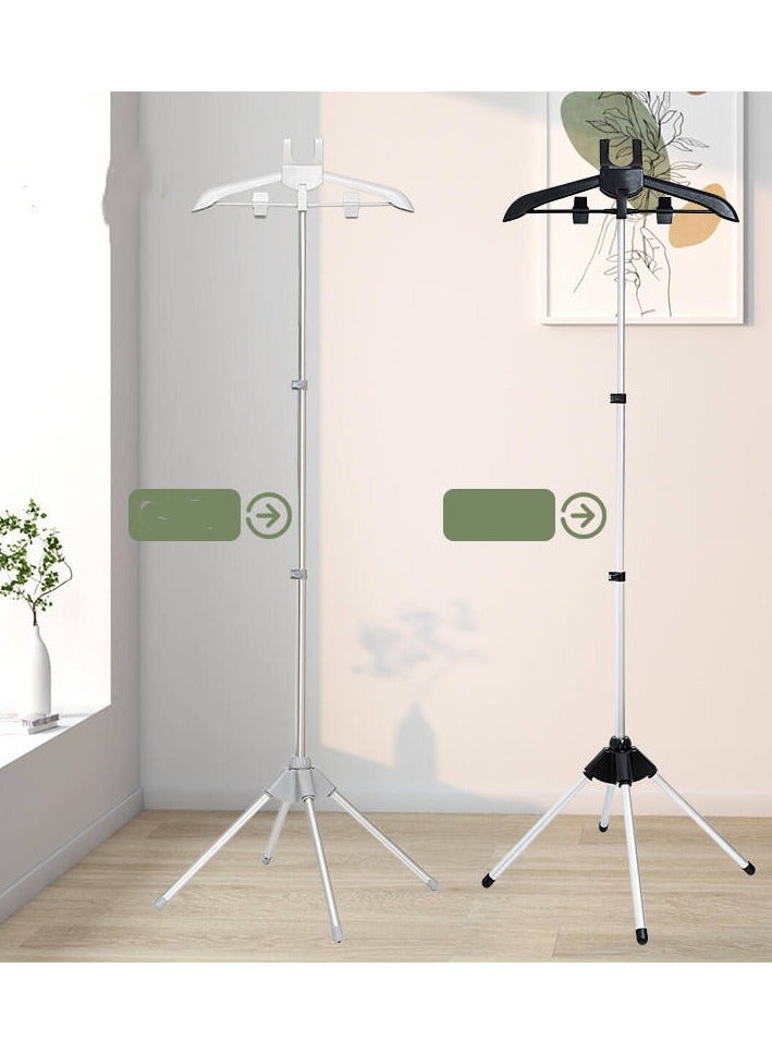 Halamine Stand for Steaming Clothes,Steam Ironing Garment Rack  - Retractable & Foldable Design, 3-Level Height Adjustable (60-160cm) Heavy-Duty for Home, Office, Commercial Use - Space-Saving Black Garment Rack - Image 3