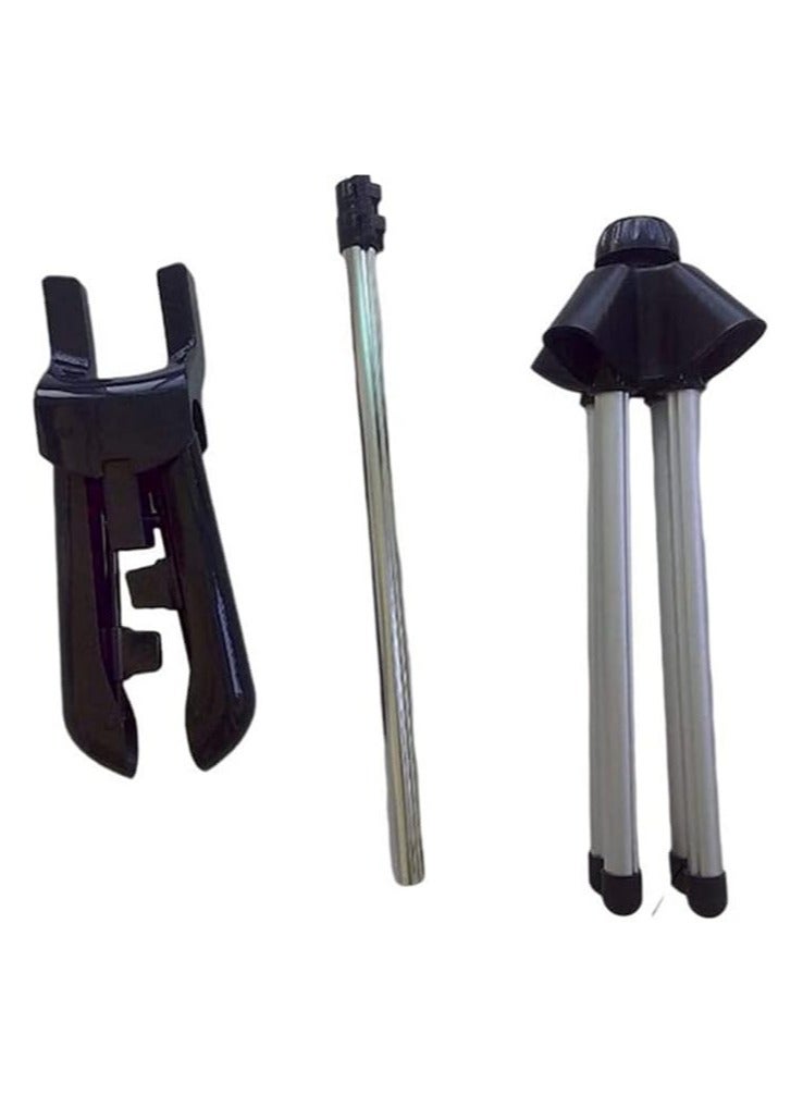 Halamine Stand for Steaming Clothes,Steam Ironing Garment Rack  - Retractable & Foldable Design, 3-Level Height Adjustable (60-160cm) Heavy-Duty for Home, Office, Commercial Use - Space-Saving Black Garment Rack - Image 4