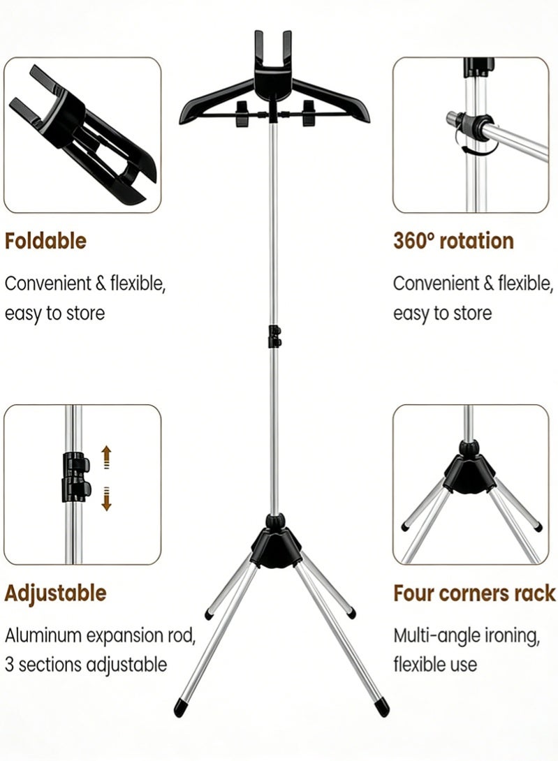 هالامين شماعة ملابس لتبخير الملابس مع قفازات الكي، رف بخار للملابس، شماعة ملابس للكي بالبخار، شماعة مكواة بخار قائمةمبخرة ملابس - Image 2