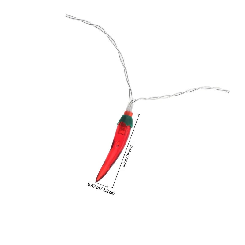 سلسلة أضواء LED على شكل فلفل أحمر 1.5 م تعمل بالبطارية للديكور الخارجي والتخييم والمهرجانات - Image 3