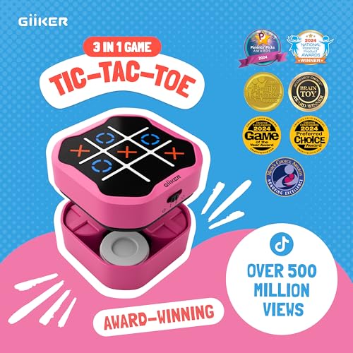 GiiKER Tic Tac Toe Bolt Game, Original 3-in-1 Handheld Puzzle Game, Portable Travel Games for Car Ride, Toys Gift Idea for Kids and Adults, Birthday Gifts for Boys Girls - Image 2