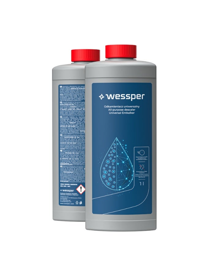 محلول إزالة التكلّس العام من ويسبر CleanMax سعة 1000 مل – مناسب لآلات القهوة، الغلايات والكاوي - Image 1
