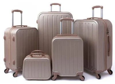 LIMRA Luggage Trolley Bags set of 5 Pcs gold