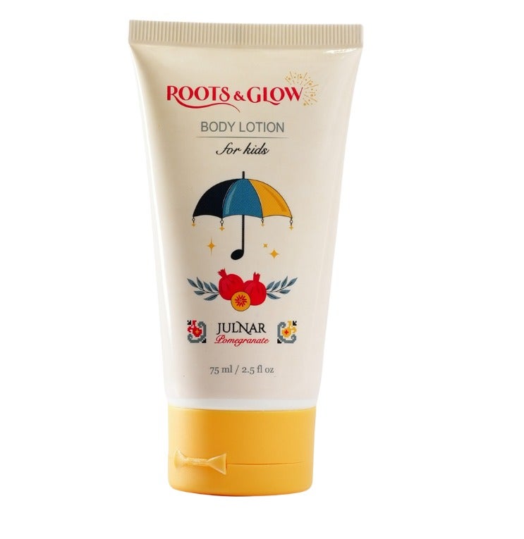 روتس اند جلو لوشن أطفال جُلنار  من روتس اند جلو - ترطيب لطيف ودعم الحاجز الطبيعي للبشرة - Image 1