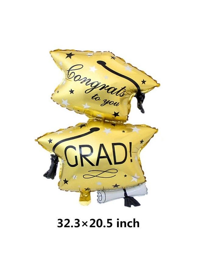 Soochat - Graduation Cap Balloon ; Graduation Hat Balloon ; Graduation Mylar Foil Balloons For Graduation Party Decorations Congrats Grad Decorations - Image 1