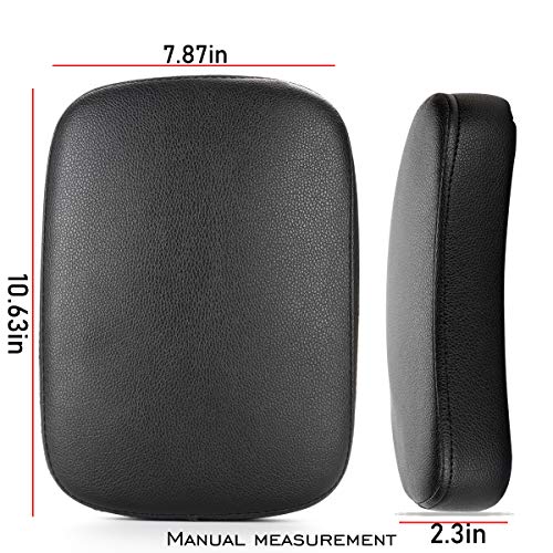 LKV 10.63″ Motorcycle Pessenger Seat - Rear Leather Pillion Pad with 8 Suction Cup Motorcycle Pillion Seat Cushion for Harley Dyna Sportster Chopper - Image 4