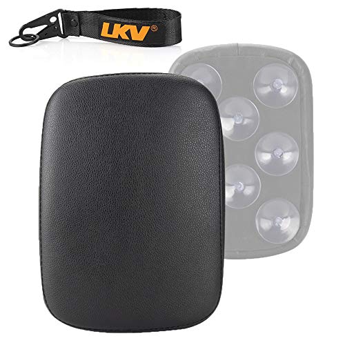 LKV 10.63″ Motorcycle Pessenger Seat - Rear Leather Pillion Pad with 8 Suction Cup Motorcycle Pillion Seat Cushion for Harley Dyna Sportster Chopper - Image 1