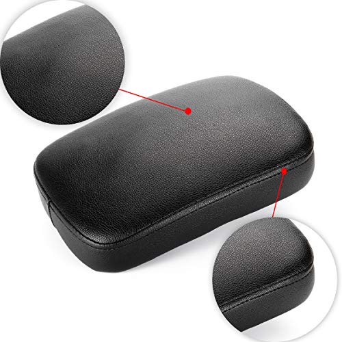 LKV 10.63″ Motorcycle Pessenger Seat - Rear Leather Pillion Pad with 8 Suction Cup Motorcycle Pillion Seat Cushion for Harley Dyna Sportster Chopper - Image 2