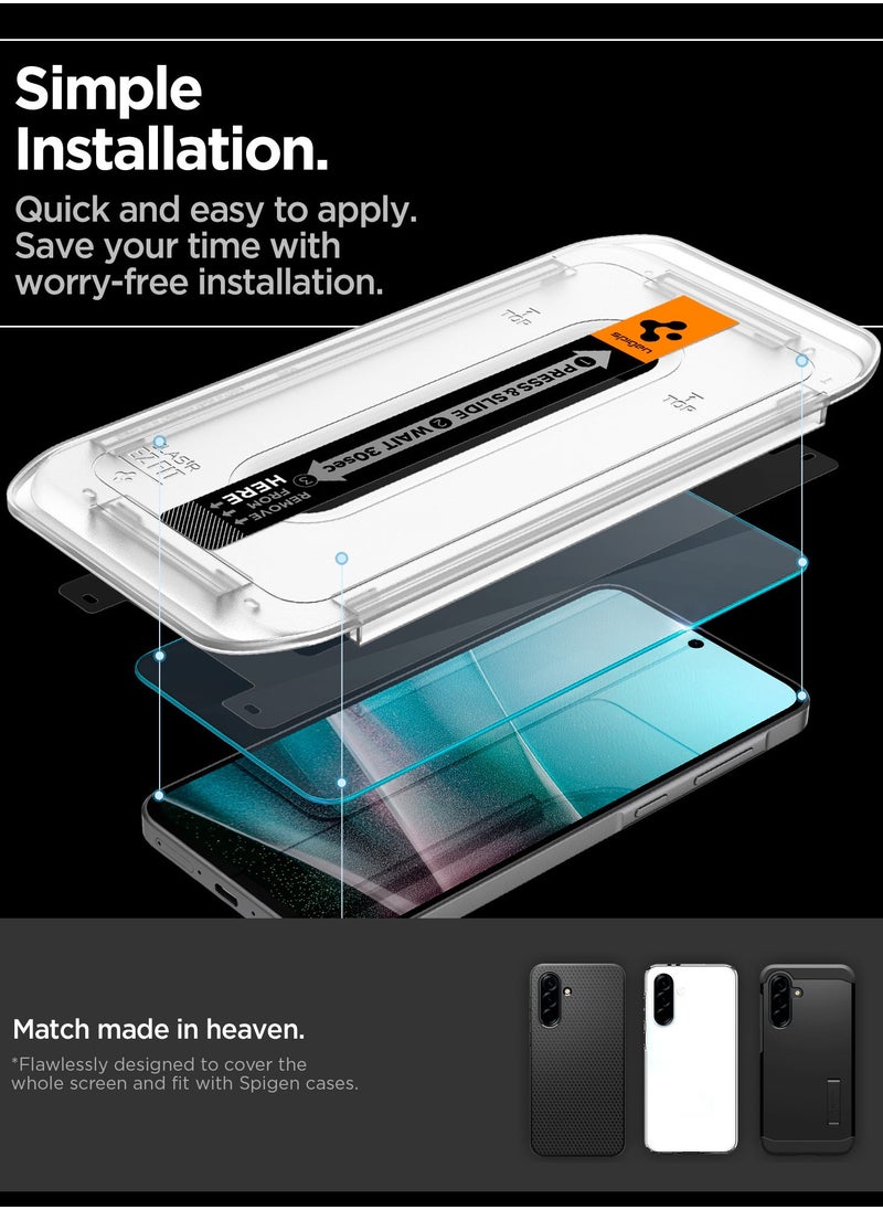 Spigen GLAStR EZ Fit for Samsung Galaxy A36 5G Tempered Glass Screen Protector [2 PACK] with Easy Install Tray  - Image 4