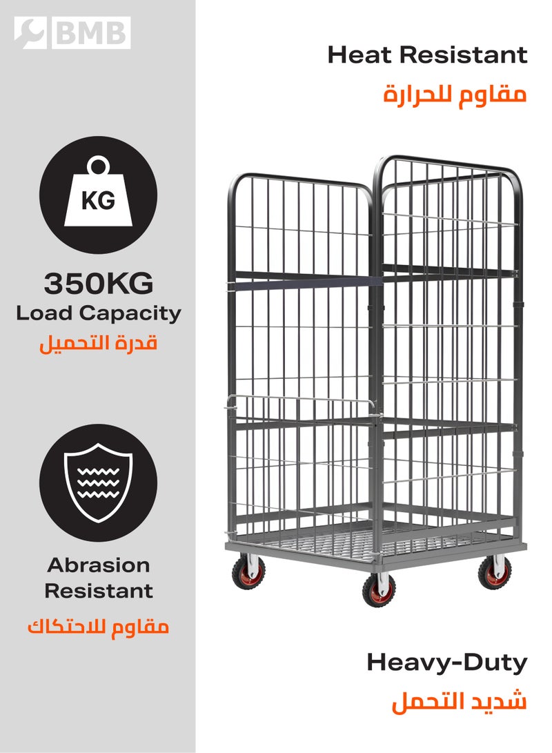 BMB tools Heavy Duty Black Rubber Red Core  Caster Plate Swivel Caster 6 Inch  Double Ball Bearing 6203  Steel Thickness 4.5MM - Image 5